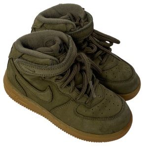 Nike Air Force One Mid WB Medium Olive Baby Toddler Size 9C (AH0757-202)